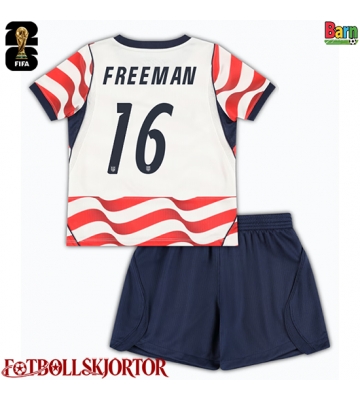 Förenta stater Alex Freeman #16 Hemmakläder Barn VM 2026 Kortärmad (+ Korta byxor)